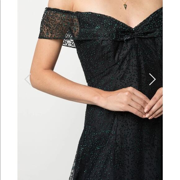 Marchesa Notte Off Shoulder Ombré Dress Blue Size 4 NWT - Picture 5 of 10